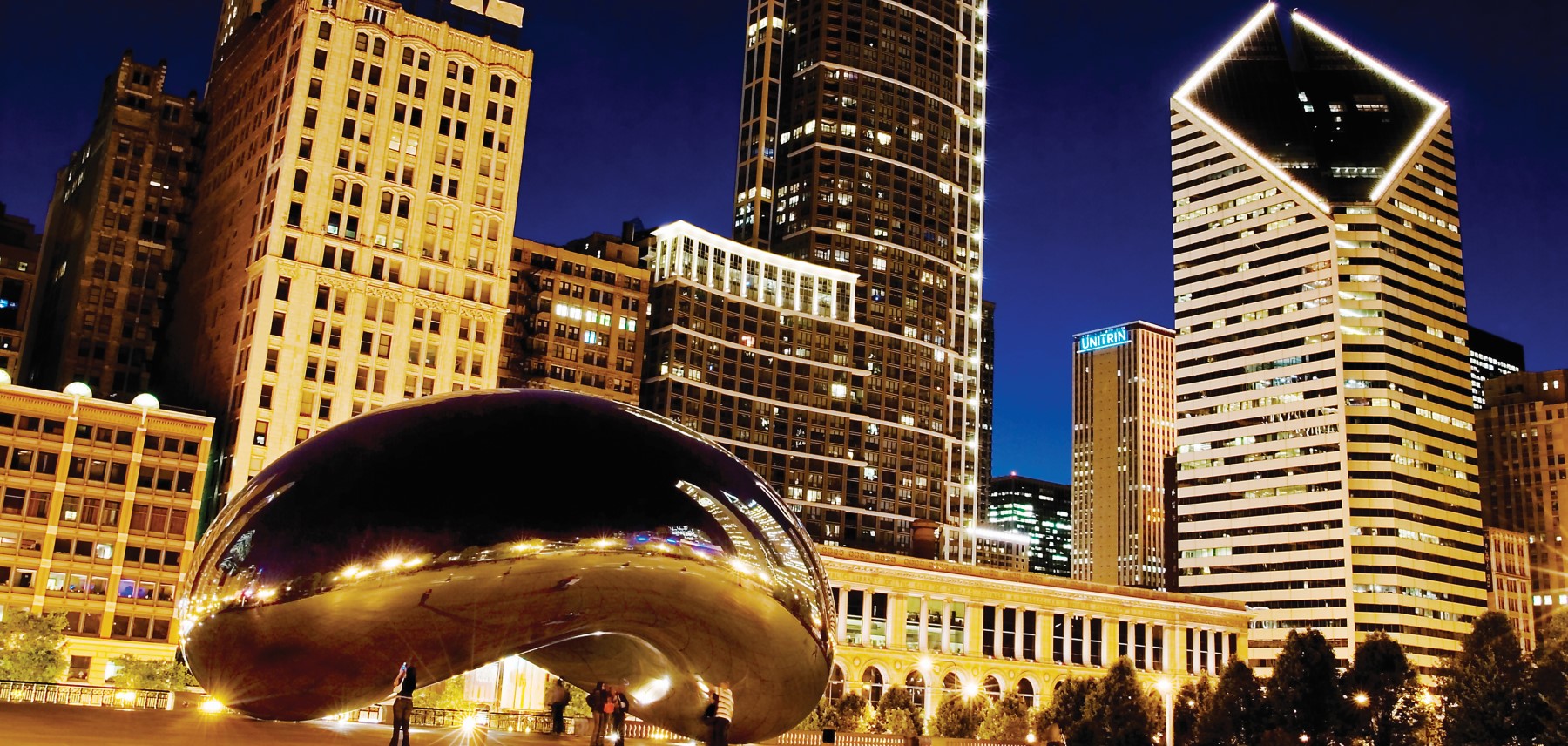Illinois-Chicago-Cloudgate-Skyline