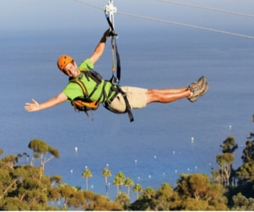 Image : Tyrolienne sur Catalina Island