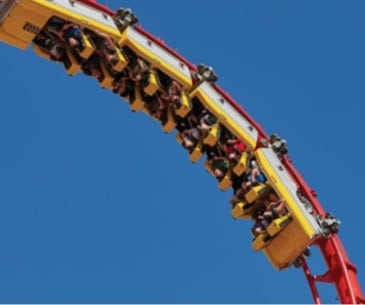 Image : Le roller coaster du New York New York