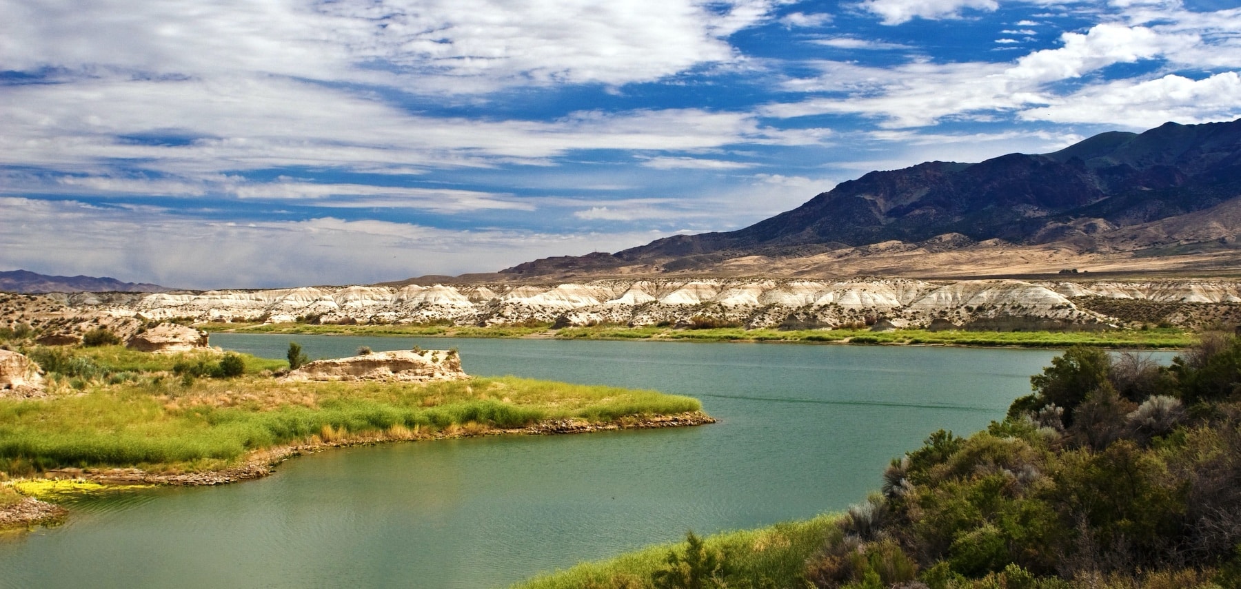 Looking east at Rye Patch Reservoir