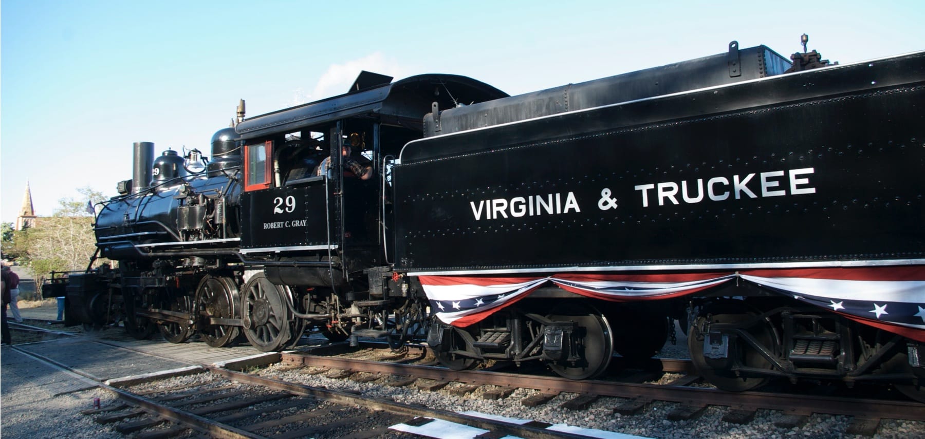 V&amp;T#29 arriving in Virgnia City