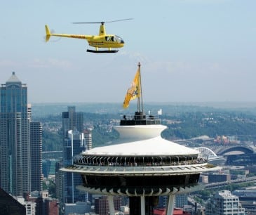 Image : Survol de Seattle en hélicoptère