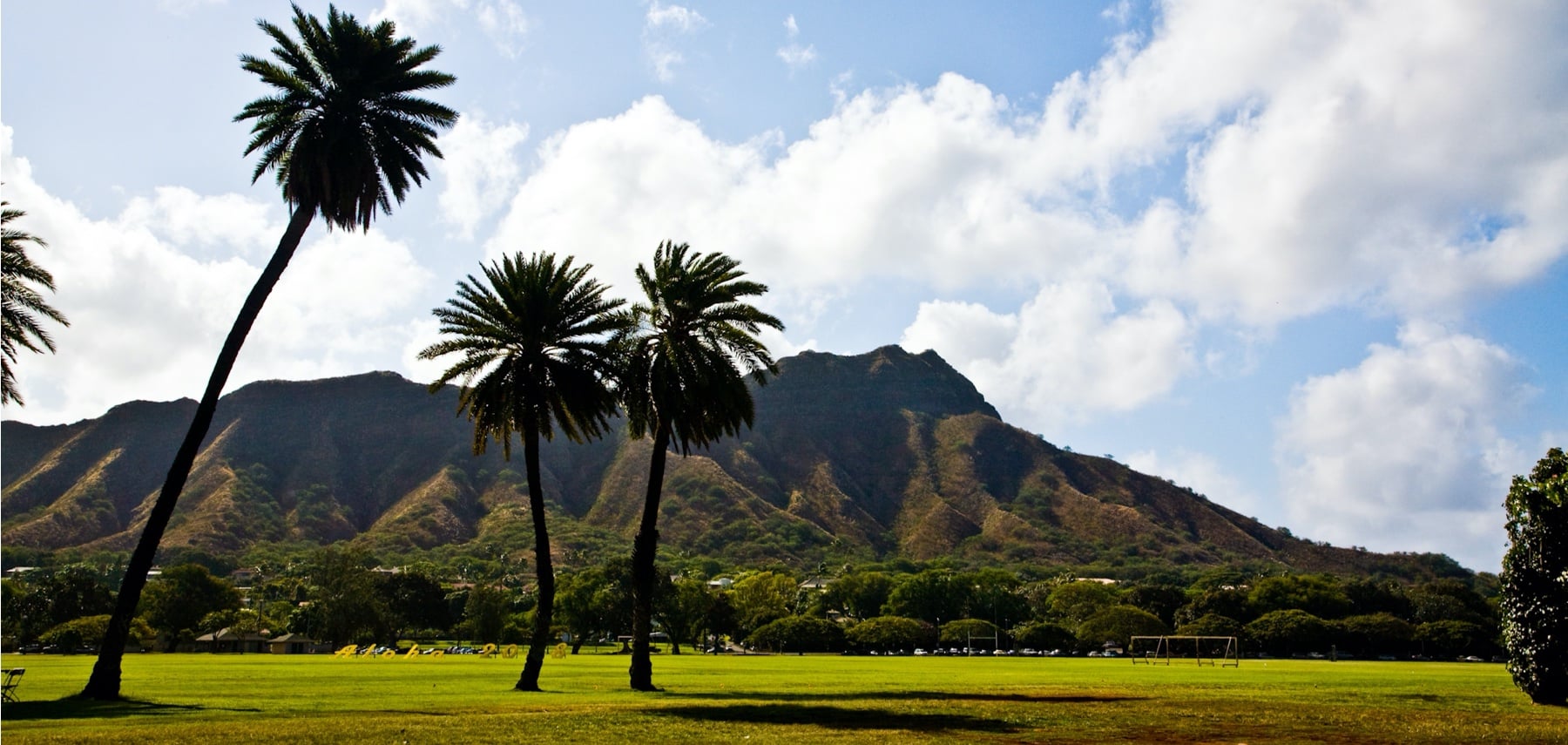 View of Leahi (Diamond Head) from Kapiolani Park
