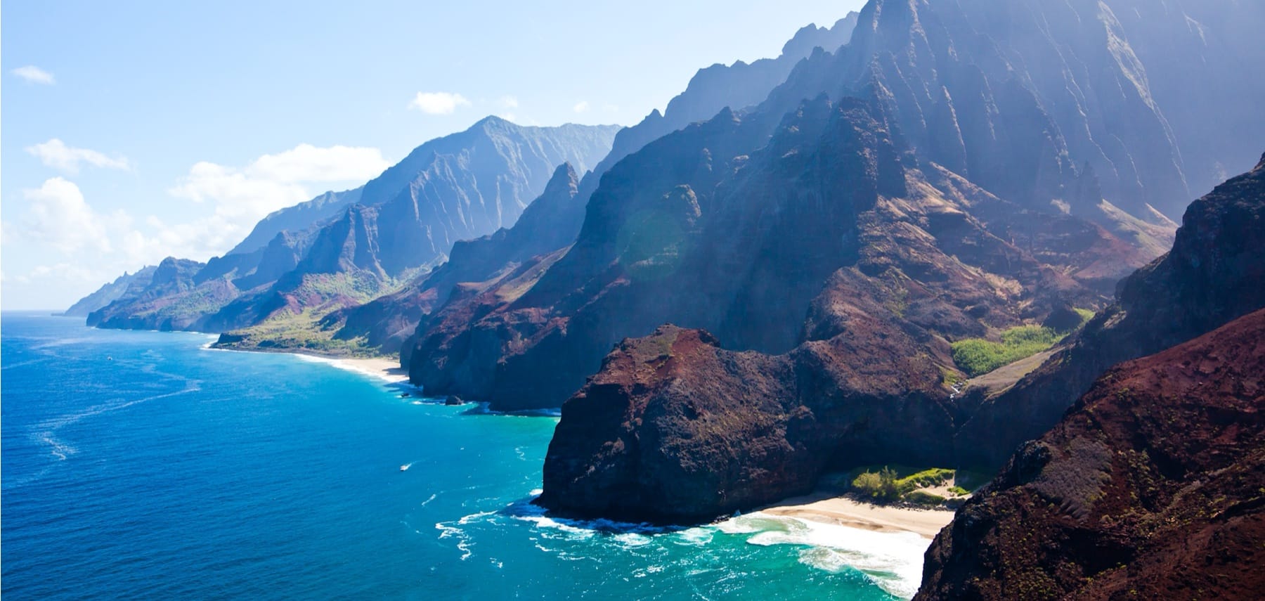 Long view of Napali coast