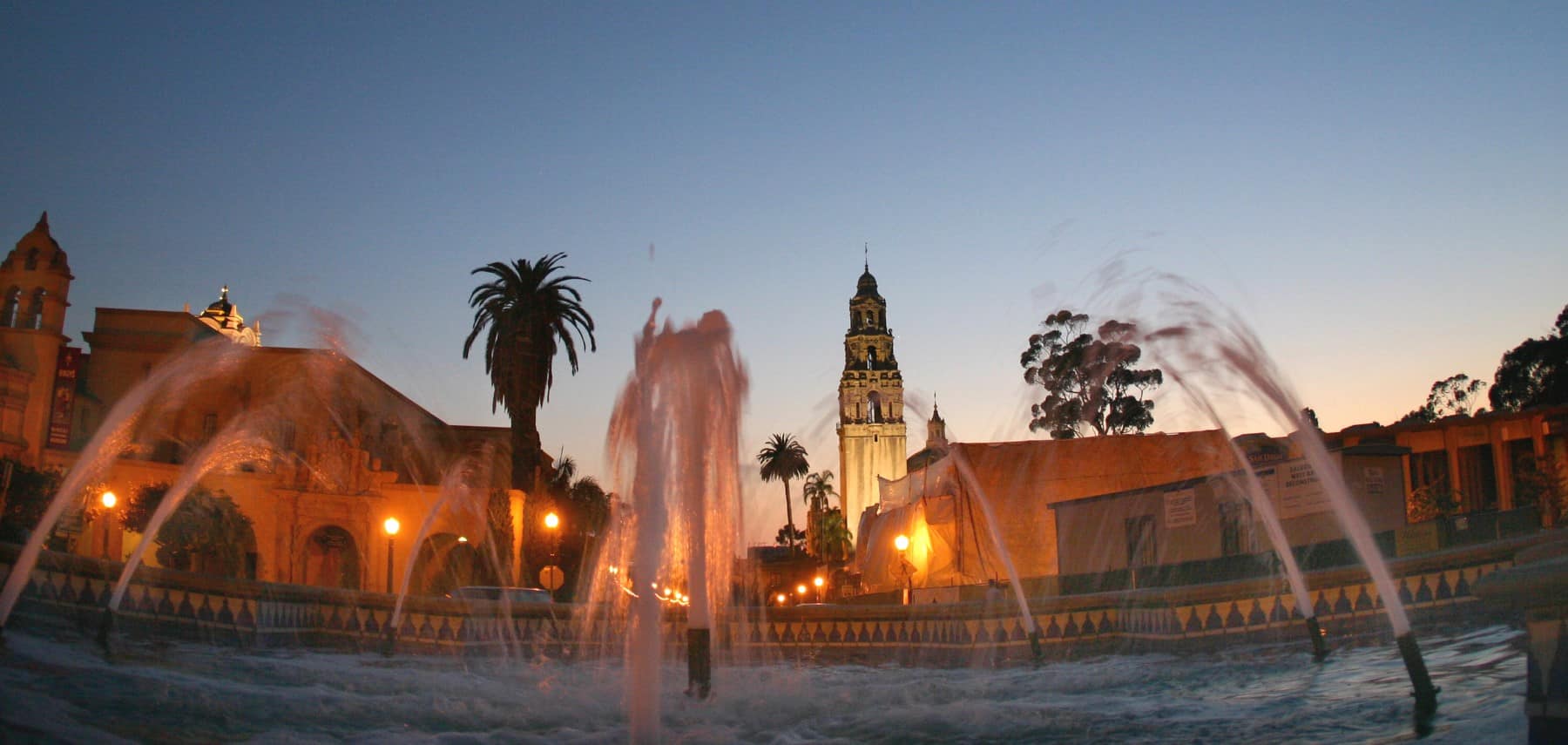 Visit-San-Diego-Balboa-Park-Fountains-Twilight 1800