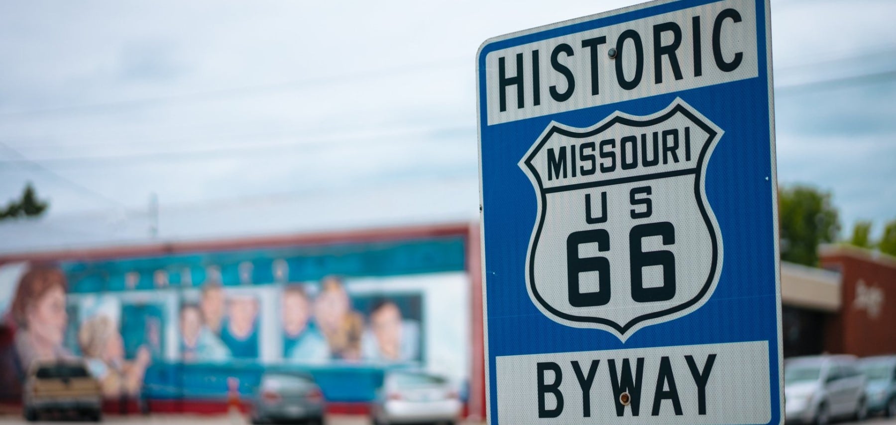 Cuba Murals and Route 66 Historic Byway sign, Missouri Division of Tourism1800