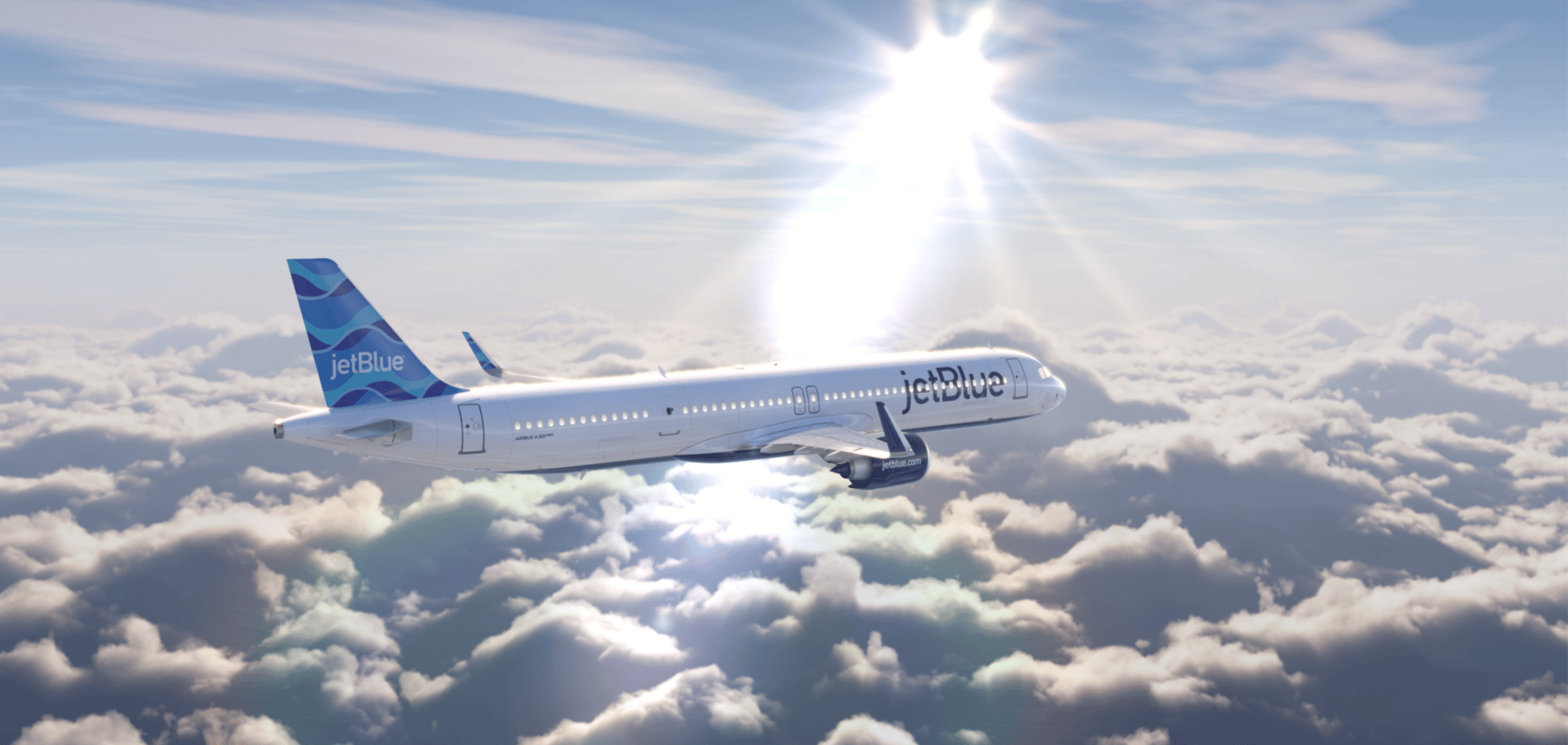 Jetblue Aircraft Ext Blue Sky 2