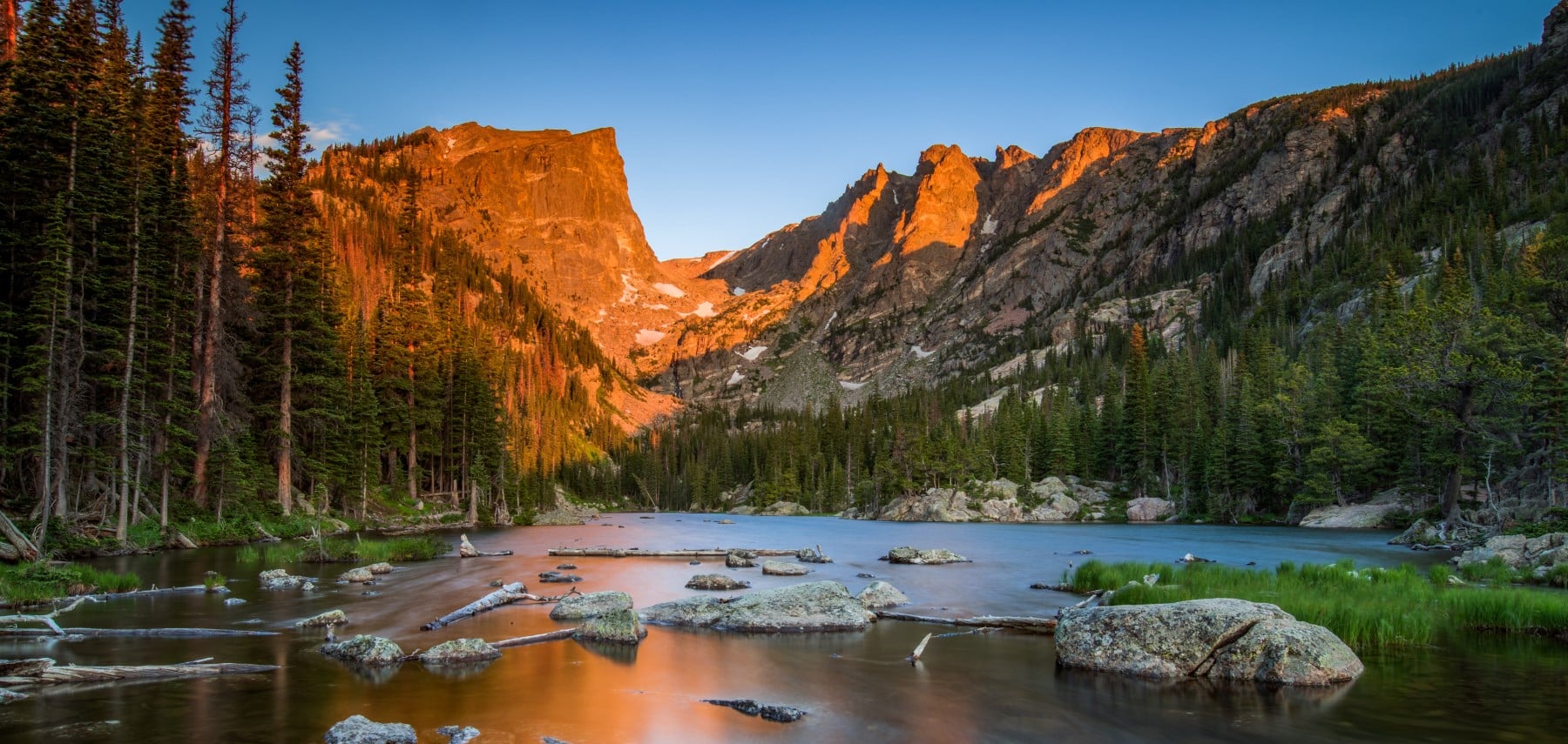 Dream Lake, Parc national des Montagnes Rocheuses ©Colorado Tourism Office 1800