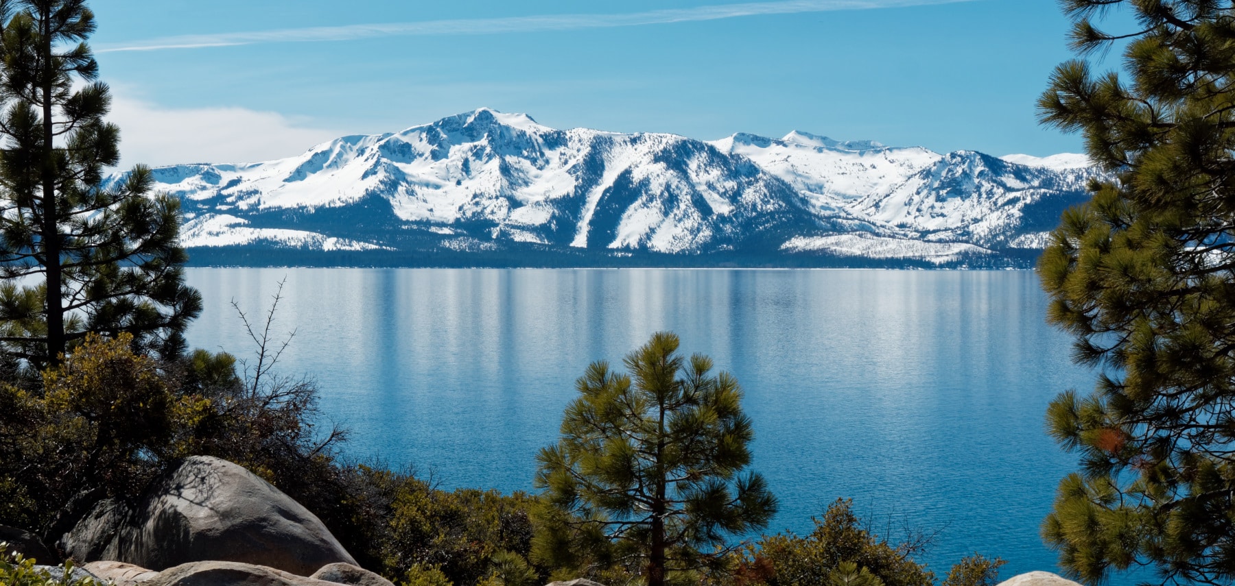 Lake,Tahoe,In,Winter