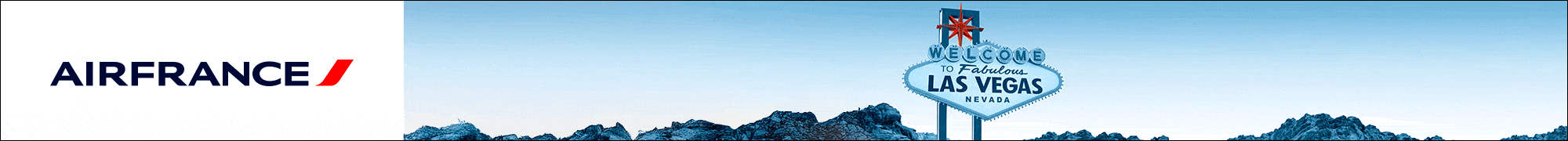 Publicité : Air France - Bannière Vegas - Janv Avr 26