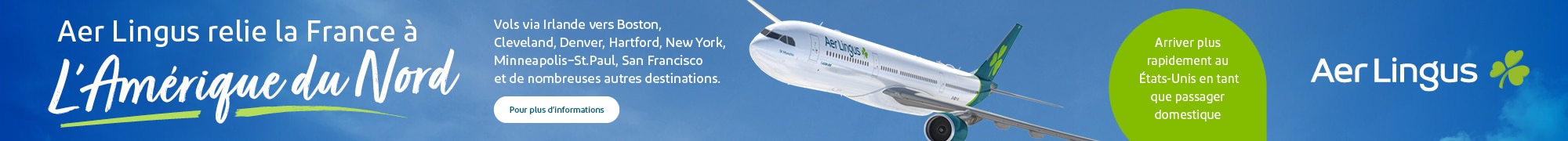 Publicité : Bannière Aer Lingus - Janv 26